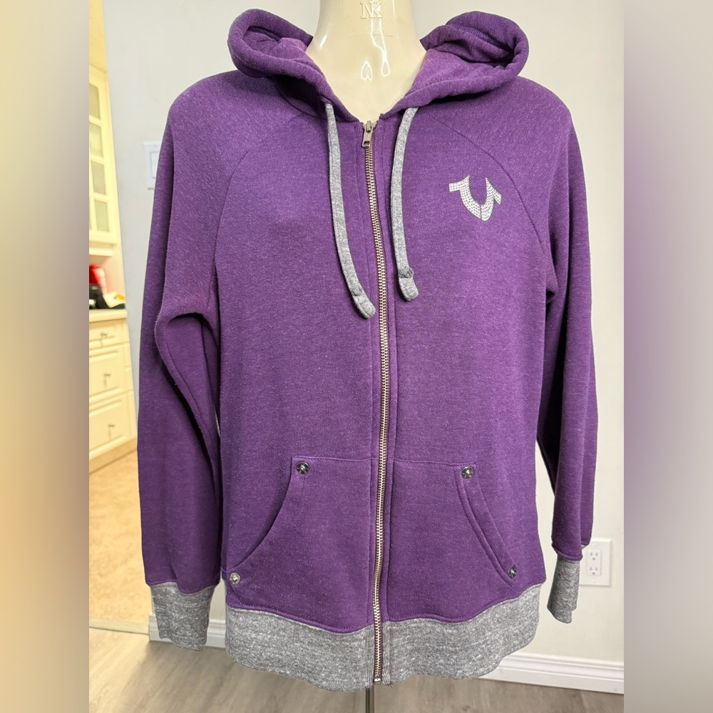 True Religion Purple and Gray Hoodie